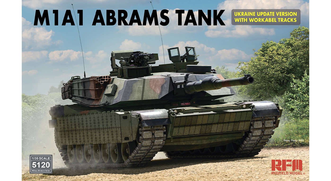 RM-5120 M1A1 ABRAMS TANK UKRAINE UPDATE VERSIONWITH WORKABEL TRACKS